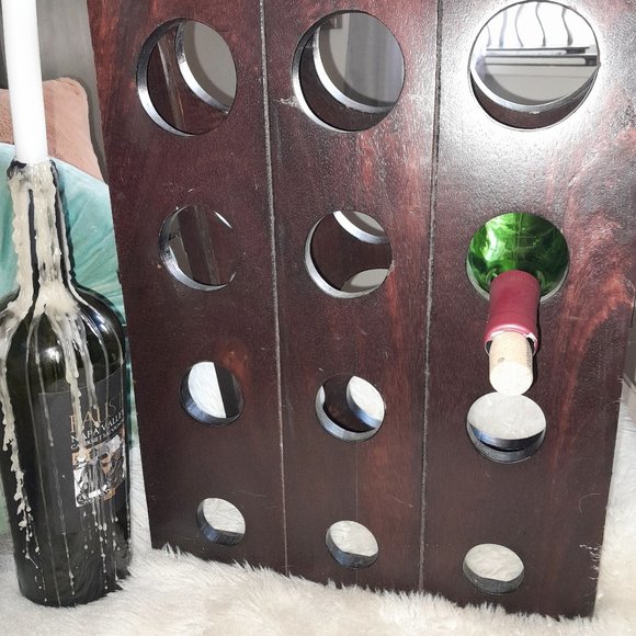 Rack 'Em Up! Heavy Finished Wood Wine Rack - Picture 2 of 6